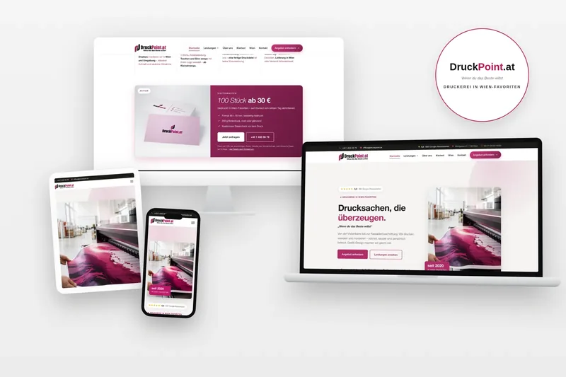DruckPoint – Website auf Desktop, Tablet und Smartphone