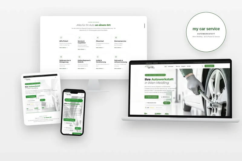 My Car Service – Website auf Desktop, Tablet und Smartphone